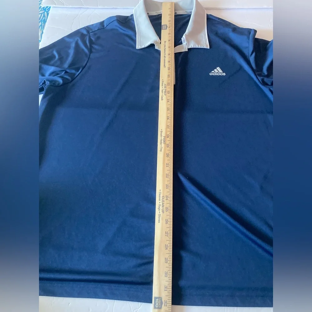 Adidas SZ XXL Navy and Beige Climalite Shirt